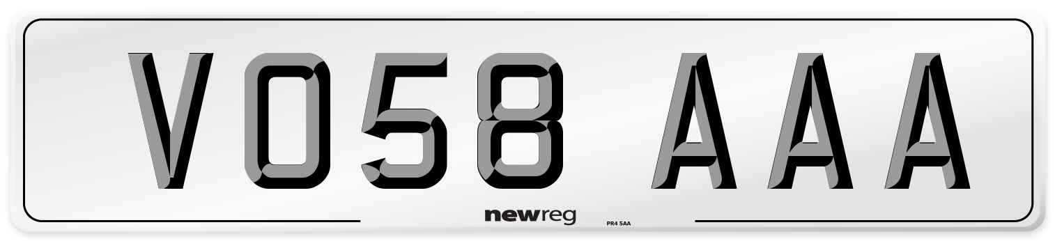 VO58 AAA Number Plate from New Reg